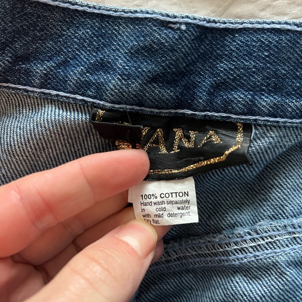 Ivana Women's Blue Jeans with Patterned Waist size 18 - Picture 8 of 10